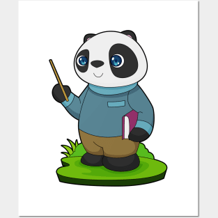 Panda Teacher Pointer Posters and Art